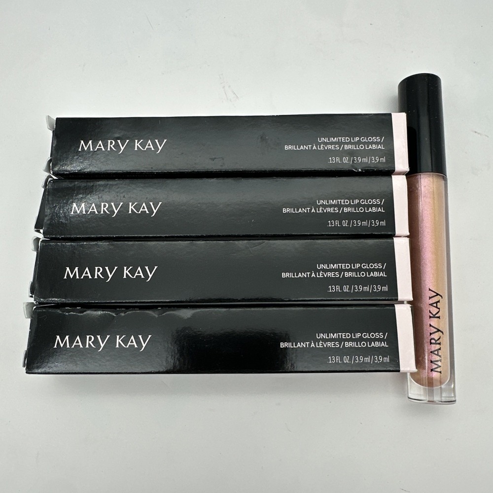 LOT OF 4 Mary Kay Unlimited Lip Gloss SHEER ILLUSION153493  (Shimmer) NIB